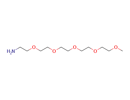 Molecular Structure of 5498-83-9 (2,5,8,11,14-Pentaoxahexadecan-16-amine)