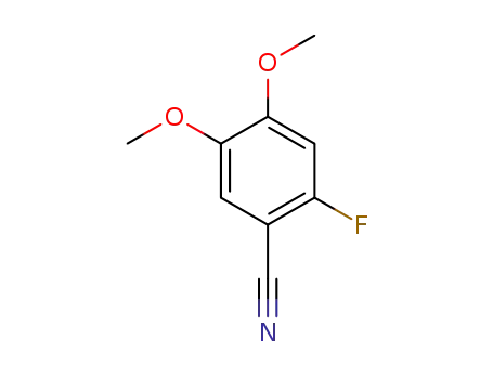 Molecular Structure of 119396-88-2 (4,5-DIMETHOXY-2-FLUOROBENZONITRILE)