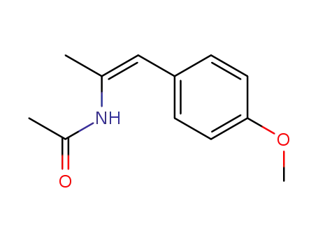 Molecular Structure of 69390-41-6 (Acetamide, N-[(1Z)-2-(4-methoxyphenyl)-1-methylethenyl]-)