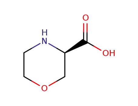 Molecular Structure of 106825-81-4 ((R)-3-MORPHOLINECARBOXYLIC ACID HCL)
