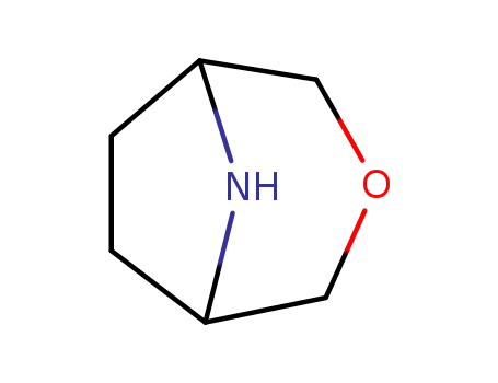 Molecular Structure of 280-07-9 ((1R,5S)-3-oxa-8-azabicyclo[3.2.1]octane)