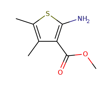 Molecular Structure of 4651-93-8 (2-AMINO-4,5-DIMETHYL-THIOPHENE-3-CARBOXYLIC ACID METHYL ESTER)