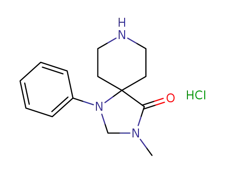 Molecular Structure of 1023-85-4 (3-methyl-1-phenyl-1,3,8-triazaspiro[4,5]decan-4-one hydrochloride)