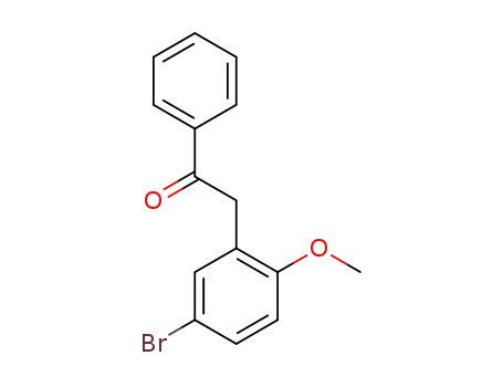 Molecular Structure of 185407-46-9 (Ethanone, 2-(5-bromo-2-methoxyphenyl)-1-phenyl-)