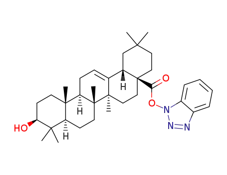 Molecular Structure of 1596377-01-3 (1-benzotriazolyl 3β-hydroxyolean-12-en-28-oate)