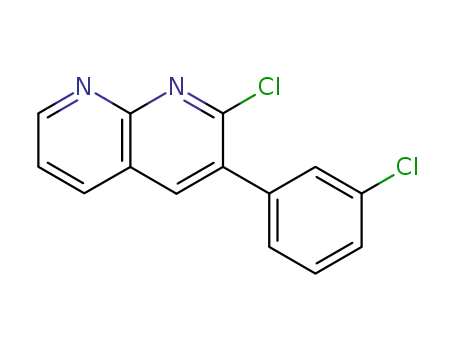Molecular Structure of 756500-65-9 (2-chloro-3-(m-chlorophenyl)-1,8-naphthyridine)