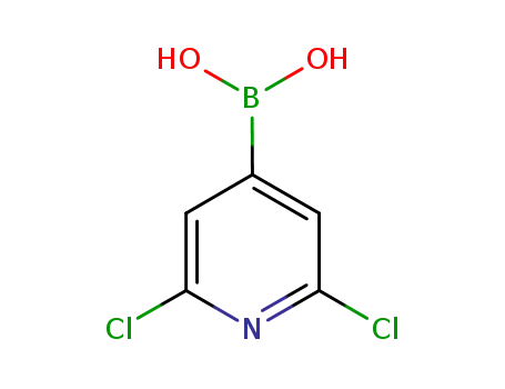 Molecular Structure of 1072951-54-2 (Boronic acid, B-(2,6-dichloro-4-pyridinyl)-)