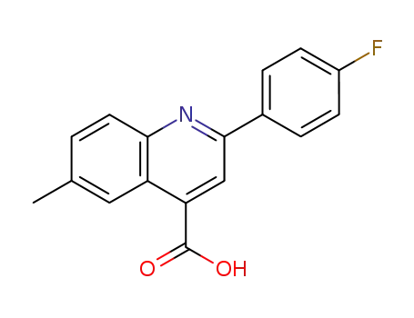 Molecular Structure of 18193-07-2 (2-(4-fluorophenyl)-6-methylquinoline-4-carboxylic acid)