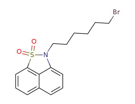Molecular Structure of 194719-57-8 (2-(6-bromohexyl)–2H-naphtho[1,8-cd]isothiazole1,1-dioxide)