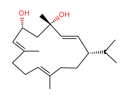 Molecular Structure of 57605-80-8 (2,7,11-cembratriene-4,6-diol)