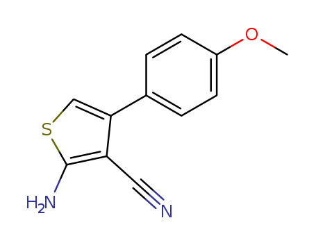 3-Thiophenecarbonitrile, 2-amino-4-(4-methoxyphenyl)-