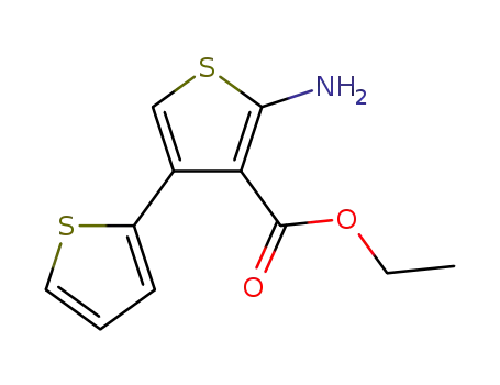 Molecular Structure of 243669-48-9 (ETHYL 2-AMINO-4-(2-THIENYL)THIOPHENE-3-CARBOXYLATE)