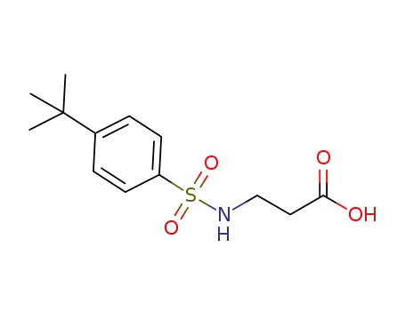 Molecular Structure of 453581-51-6 (b-Alanine,N-[[4-(1,1-dimethylethyl)phenyl]sulfonyl]-)