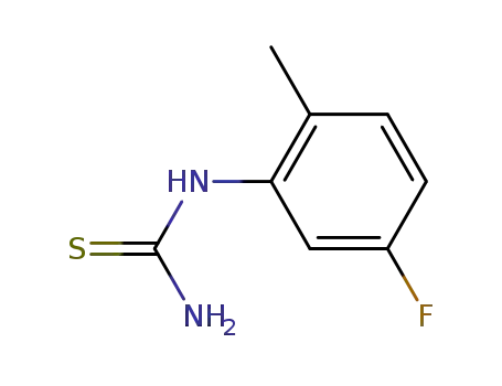 Molecular Structure of 16822-86-9 (5-FLUORO-2-METHYLPHENYLTHIOUREA)