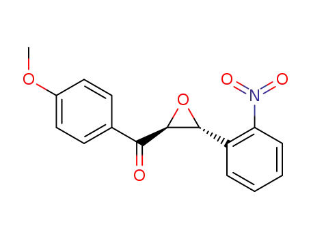 Molecular Structure of 73936-40-0 (trans-(4-methoxyphenyl)(3-(2-nitrophenyl)oxiran-2-yl)methanone)