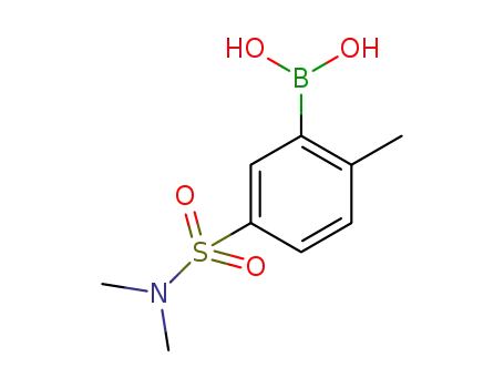 Molecular Structure of 871332-99-9 (5-(N,N-DIMETHYLSULFAMOYL)-2-METHYLPHENYLBORONIC ACID)