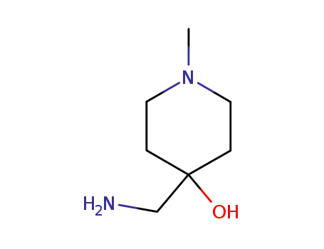 Molecular Structure of 26228-68-2 (4-(Aminomethyl)-1-methyl-piperidin-4-ol)