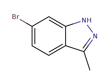 Molecular Structure of 7746-27-2 (6-Bromo-3-methyl indazole)