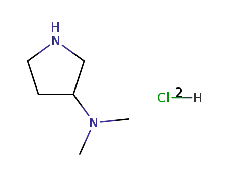 Molecular Structure of 144043-20-9 ((S)-3-DIMETHYLAMINOPYRROLIDINE 2HCL)