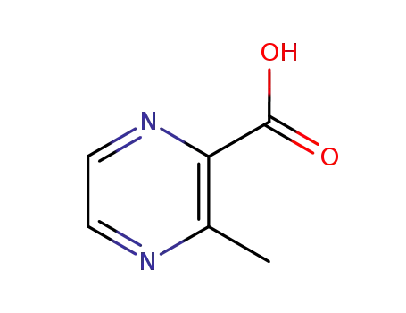 Molecular Structure of 41110-28-5 (3-METHYLPYRAZINE-2-CARBOXYLIC ACID)