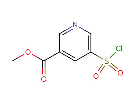 Molecular Structure of 594839-14-2 (5-Chlorosulfonyl-nicotinic acid methyl ester)