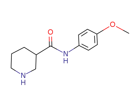 Molecular Structure of 735262-21-2 (PIPERIDINE-3-CARBOXYLIC ACID (4-METHOXY-PHENYL)-AMIDE)