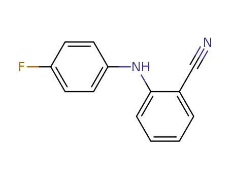 Molecular Structure of 18201-87-1 (2-[(4-Fluorophenyl)amino]benzonitrile; N-(p-Fluorophenyl)-anthranilonitrile)
