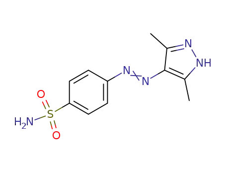 Molecular Structure of 843-12-9 (Benzenesulfonamide, 4-[(3,5-dimethyl-1H-pyrazol-4-yl)azo]-)