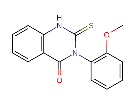 Molecular Structure of 1031-67-0 (2-MERCAPTO-3-(2-METHOXY-PHENYL)-3H-QUINAZOLIN-4-ONE)