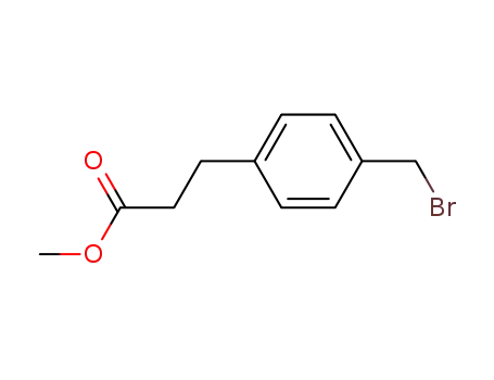 Molecular Structure of 56607-18-2 (Benzenepropanoic acid, 4-(bromomethyl)-, methyl ester)