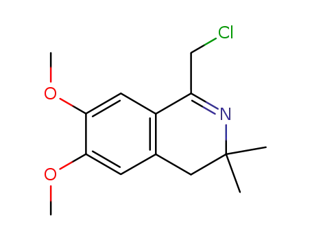 Molecular Structure of 384357-13-5 (Isoquinoline, 1-(chloromethyl)-3,4-dihydro-6,7-dimethoxy-3,3-dimethyl-)
