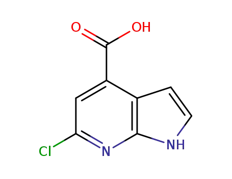 Molecular Structure of 1167056-92-9 (1H-Pyrrolo[2,3-b]pyridine-4-carboxylic acid, 6-chloro-)