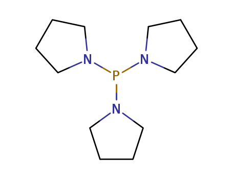5666-12-6,TRIS(1-PYRROLIDINYL)PHOSPHINE  97,Pyrrolidine,1,1',1''-phosphinidynetri- (7CI,8CI); Phosphine, tri-1-pyrrolidinyl-;Tripyrrolidinophosphine; Tris(1-pyrrolidinyl)phosphine;Tris(N-pyrrolidinyl)phosphine; Tris(pyrrolidino)phosphine