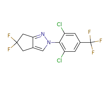 Molecular Structure of 333995-54-3 (2-[2,6-dichloro-4-(trifluoromethyl)phenyl]-5,5-difluoro-2,4,5,6-tetrahydrocyclopenta[c]pyrazole)