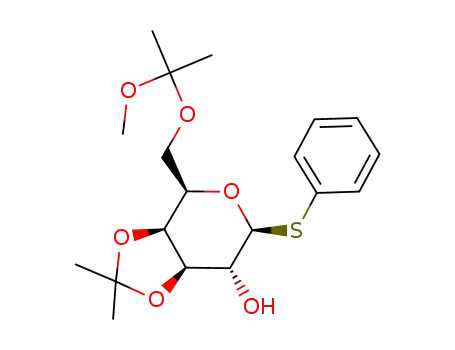 Molecular Structure of 270075-72-4 (phenyl 1-thio-3,4-O-isopropylidene-6-O-(1-methoxyl-1-methylethyl)-β-D-galactopyranoside)