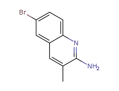 Molecular Structure of 203506-01-8 (2-AMINO-6-BROMO-3-METHYLQUINOLINE)