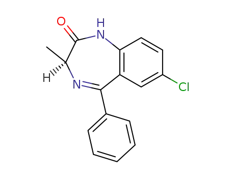 Molecular Structure of 39200-48-1 ((3S)-7-chloro-3-methyl-5-phenyl-1,3-dihydro-2H-1,4-benzodiazepin-2-one)