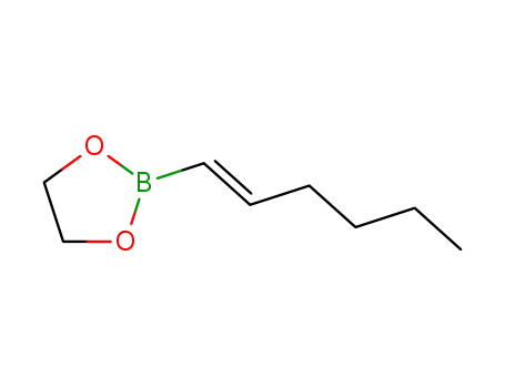 Molecular Structure of 91083-29-3 (1,3,2-Dioxaborolane, 2-(1-hexenyl)-, (E)-)