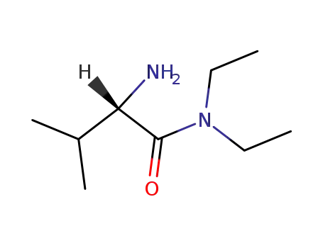 Molecular Structure of 56414-87-0 (Butanamide, 2-amino-N,N-diethyl-3-methyl-, (2S)-)