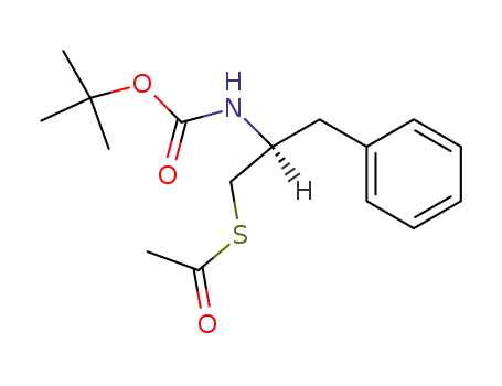Molecular Structure of 122818-32-0 (Ethanethioic acid, S-[(2S)-2-[[(1,1-dimethylethoxy)carbonyl]amino]-3-phenylpropyl] ester)