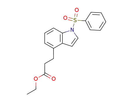 Molecular Structure of 297751-32-7 (3-[1-(benzenesulfonyl)-1H-indol-4-yl]propionic acid ethyl ester)
