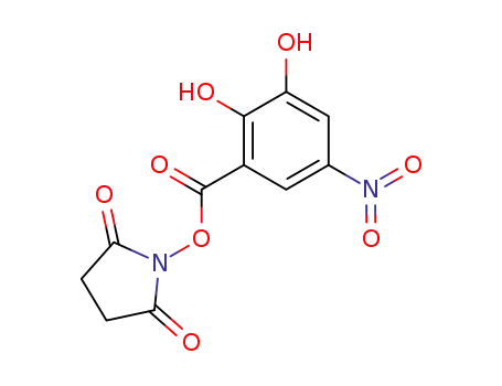 Molecular Structure of 273204-52-7 (2,5-Pyrrolidinedione, 1-[(2,3-dihydroxy-5-nitrobenzoyl)oxy]-)