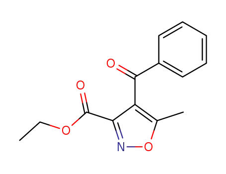 Molecular Structure of 17335-06-7 (4-Benzoyl-5-methyl-3-isoxazolecarboxylic acid ethyl ester)