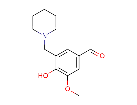 Benzaldehyde, 4-hydroxy-3-methoxy-5-(1-piperidinylmethyl)-