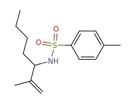 Molecular Structure of 90036-68-3 (Benzenesulfonamide, 4-methyl-N-[1-(1-methylethenyl)pentyl]-)