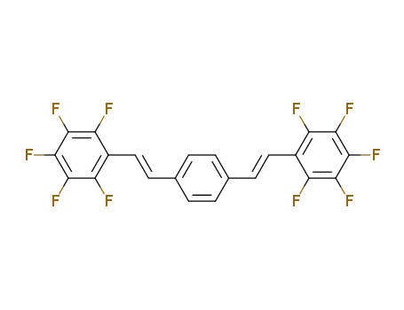 Molecular Structure of 128207-26-1 (Benzene, 1,4-bis[(1E)-2-(pentafluorophenyl)ethenyl]-)