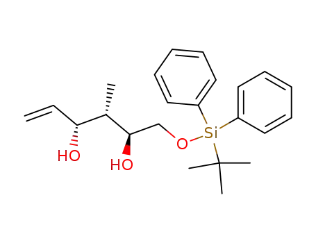 Molecular Structure of 180628-57-3 ((2S,3S,4R)-1-(tert-Butyl-diphenyl-silanyloxy)-3-methyl-hex-5-ene-2,4-diol)