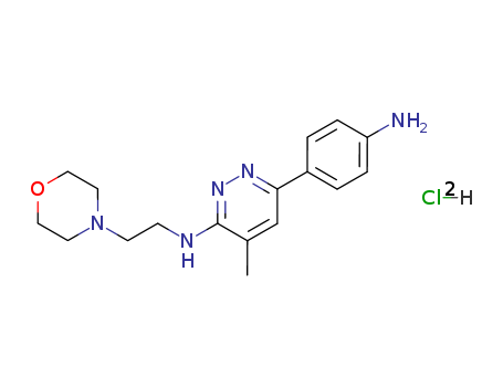 118269-96-8,6-(4-aminophenyl)-4-methyl-N-(2-morpholin-4-ylethyl)pyridazin-3-amine dihydrochloride,4-Morpholineethanamine,N-[6-(4-aminophenyl)-4-methyl-3-pyridazinyl]-, dihydrochloride (9CI)