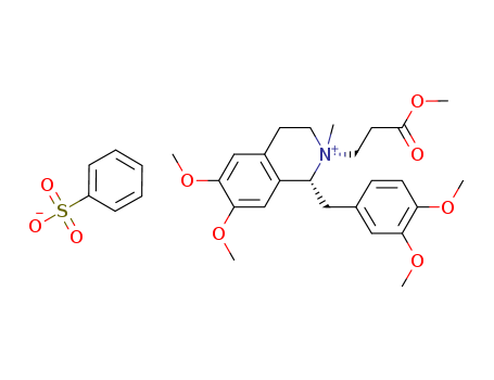 (1R-cis)-1-[(3,4-dimethoxyphenyl)methyl]-1,2,3,4-tetrahydro-6,7-dimethoxy-2-methyl-2-methoxycarbonylethyl-isoquinolinium besylate