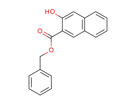 Molecular Structure of 27727-45-3 (2-Naphthalenecarboxylic acid, 3-hydroxy-, phenylmethyl ester)